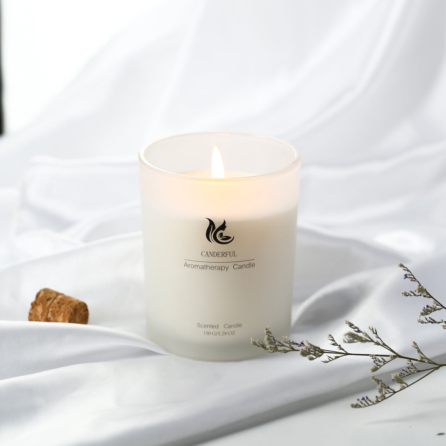 Frosted Glass Aromatherapy Scented Candle